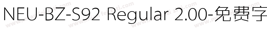 NEU-BZ-S92 Regular 2.00字体转换